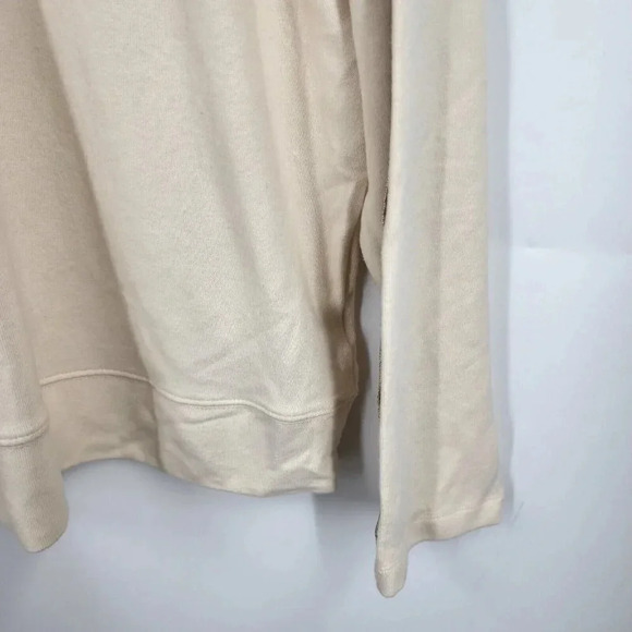 PHILOSOPHY Women's Lurex Stripe Knit Sweatshirt In Natural Sand Size L NWT - Picture 6 of 12